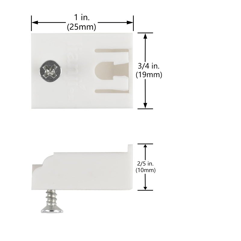 TYRON TYRON TYRON End Caps for Adhesive Curtain Track (4 PCS) - Image 2